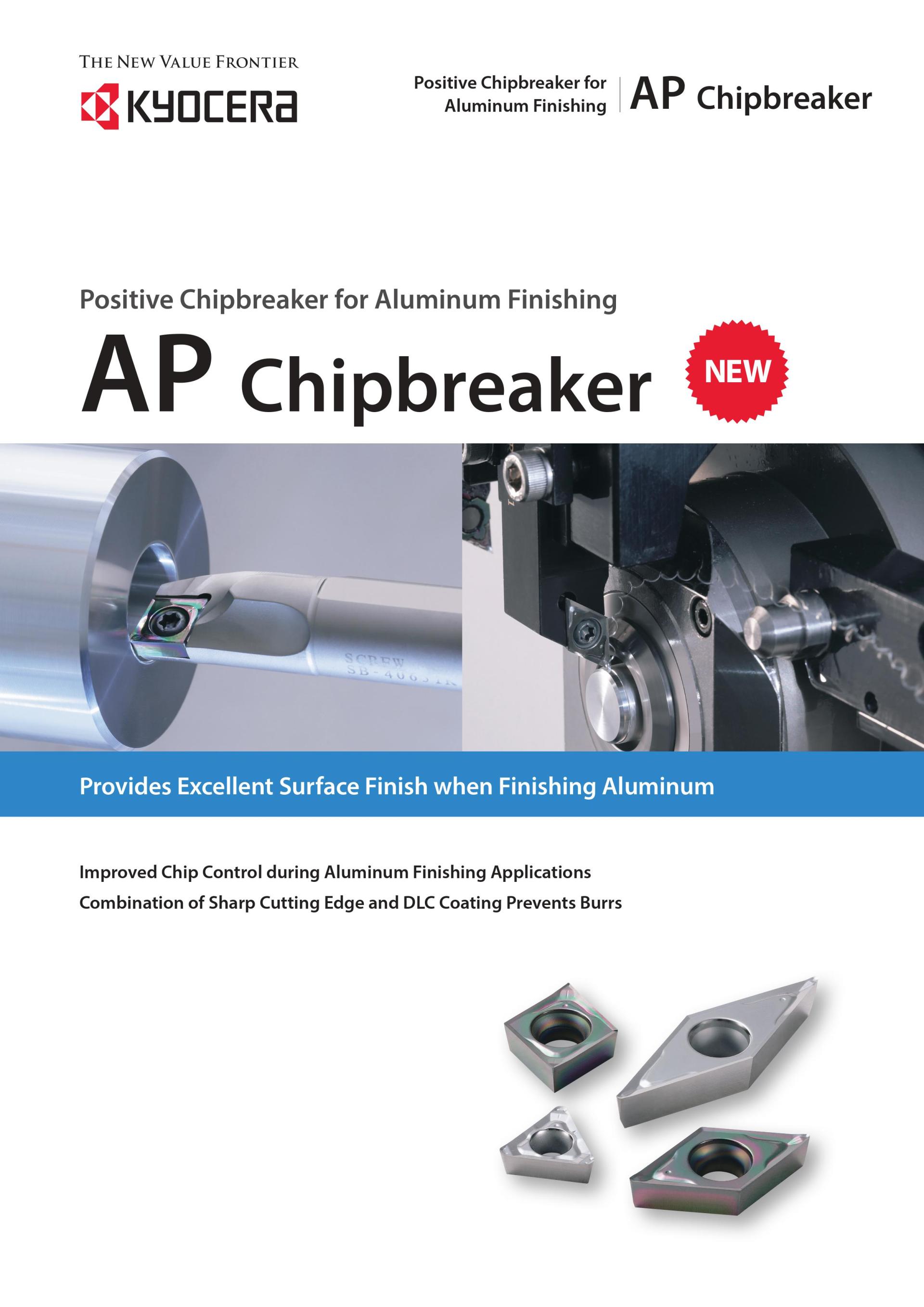 Positive Chipbreaker for Aluminum Finishing AP Chipbreaker